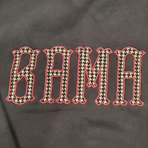 Womens Dark charcoal embroidered Alabama sweatshirt size M comfort colors